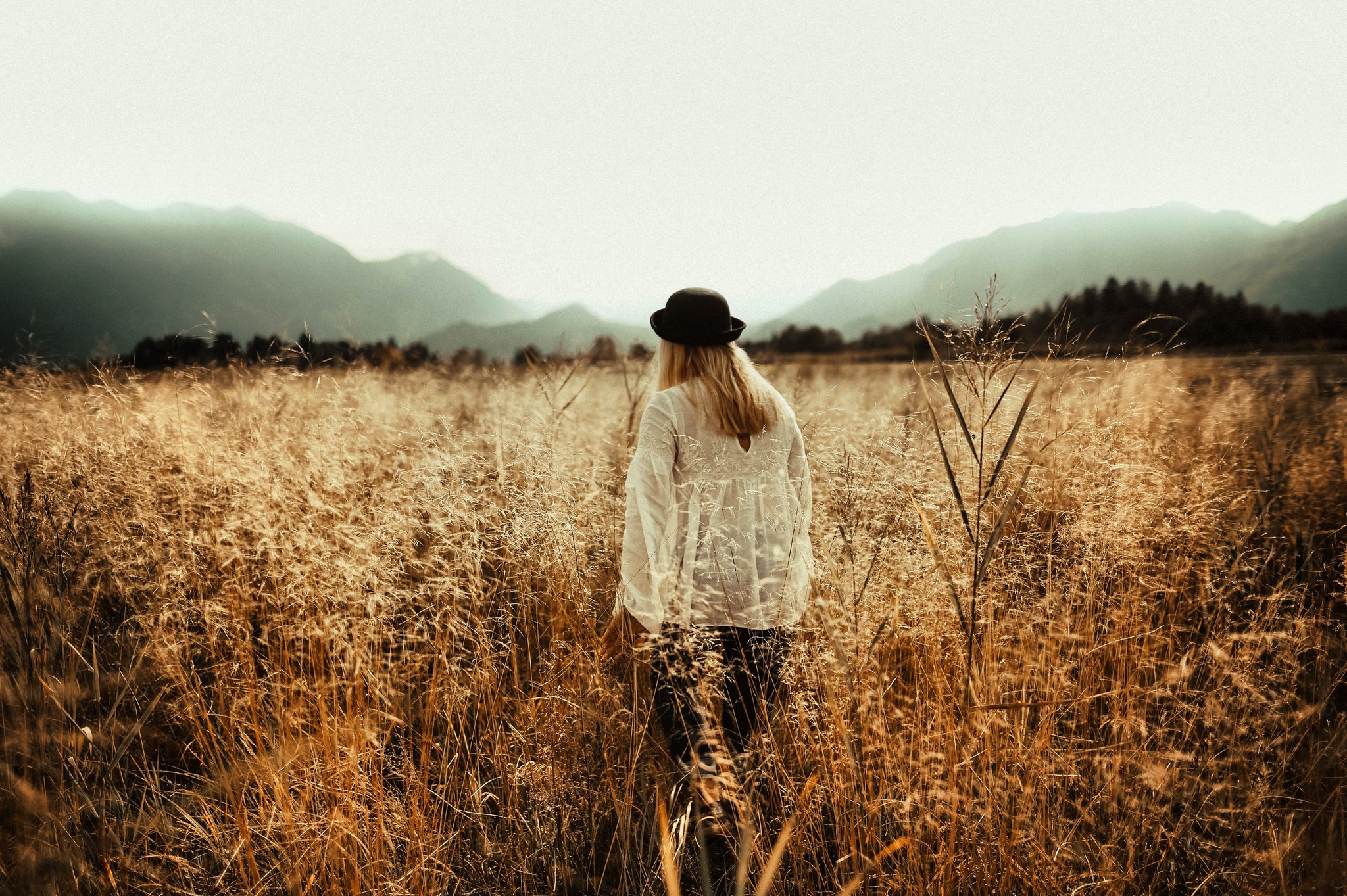 Woman Standing on Field